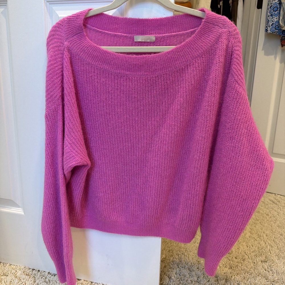 Nais Vibrant Pink Crew Neck Sweater